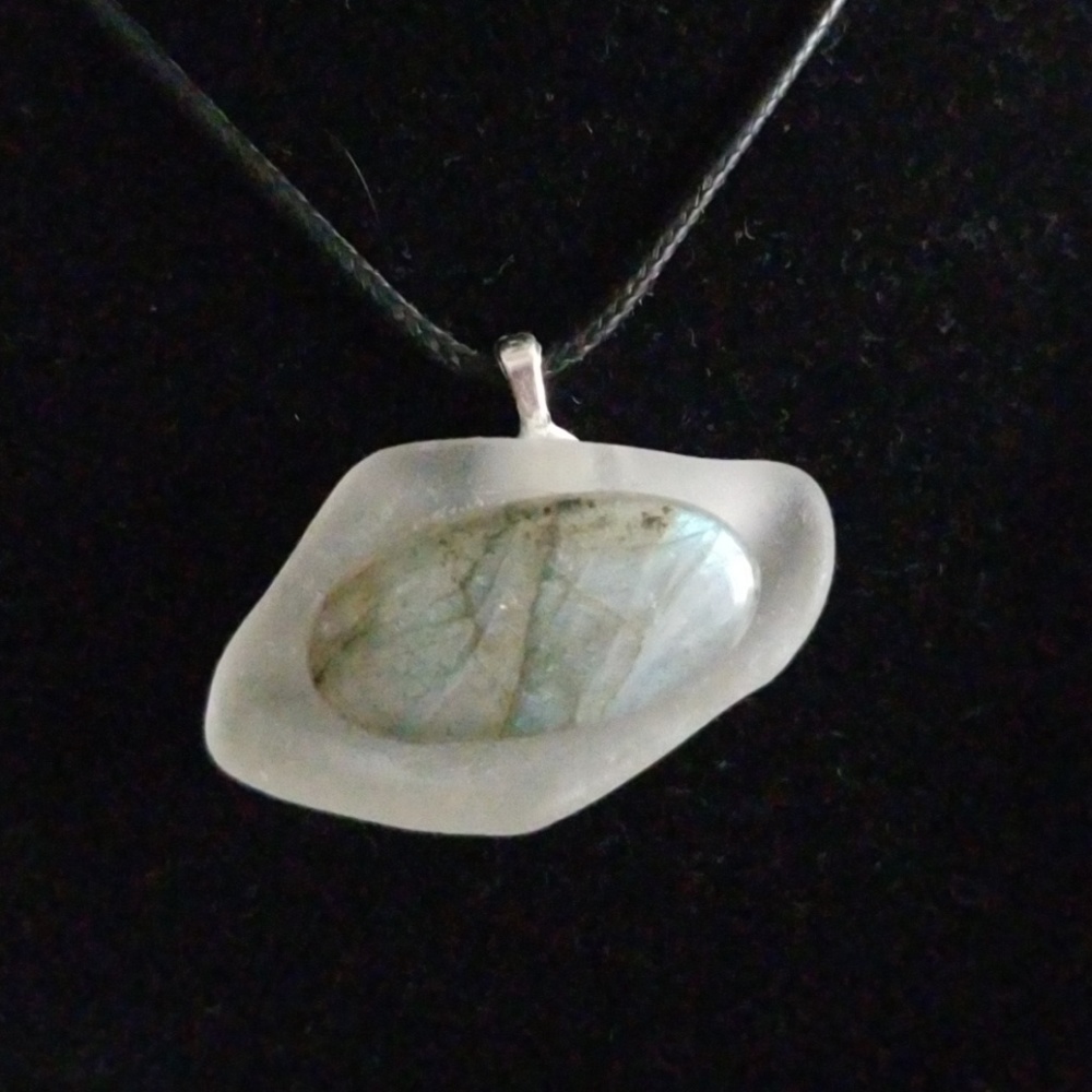 OCEAN FOUND sea glass with LABORDITE